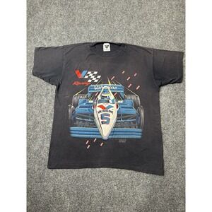 Mens Racing SSI Valvoline Indy Car Graphic Tee Black Formula Style, Size XL